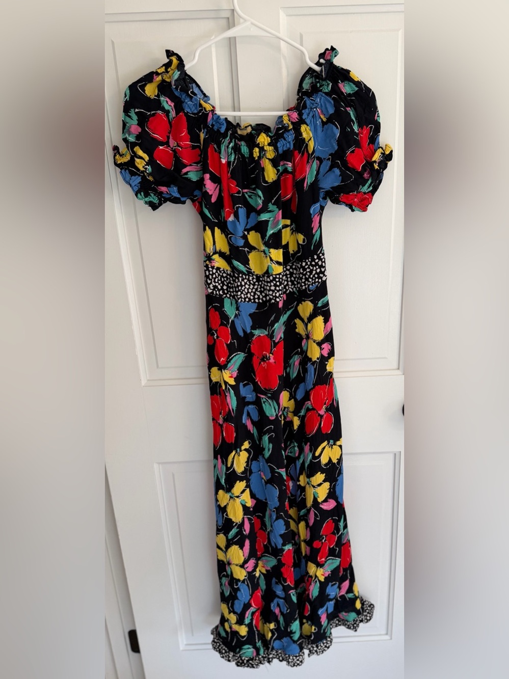 RIXO x Target Floral Off Shoulder Puff Sleeve Maxi Dress Size 4
